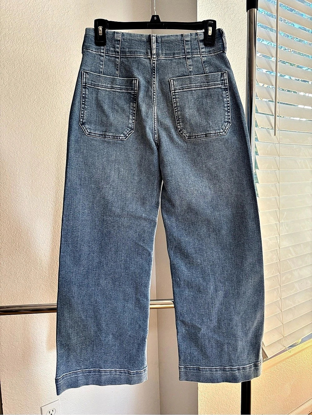 Maeve Colette High-Rise Wide-Leg Cropped Jeans, NEW - Picture 2 of 10